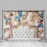 Lofaris Fresh Color Flowers Photography Headboard Backdrop